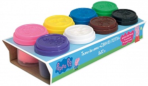 Тесто для лепки Свинка Пеппа 8 банок по 30гр. (Росмэн, 30407ros)